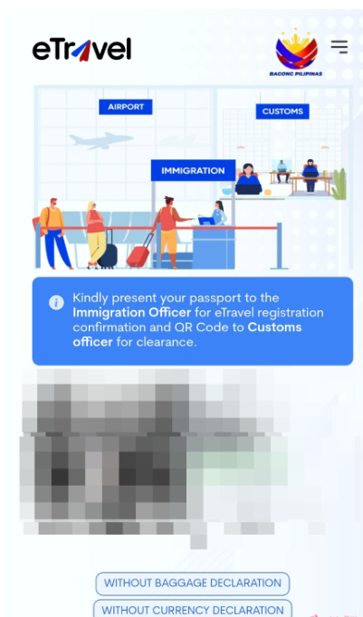 필리핀 입국 이트래블 작성방법