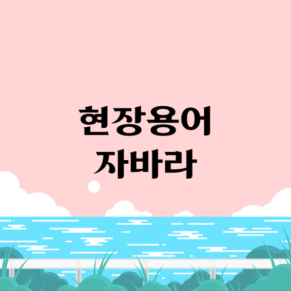 현장용어 자바라 의 뜻?