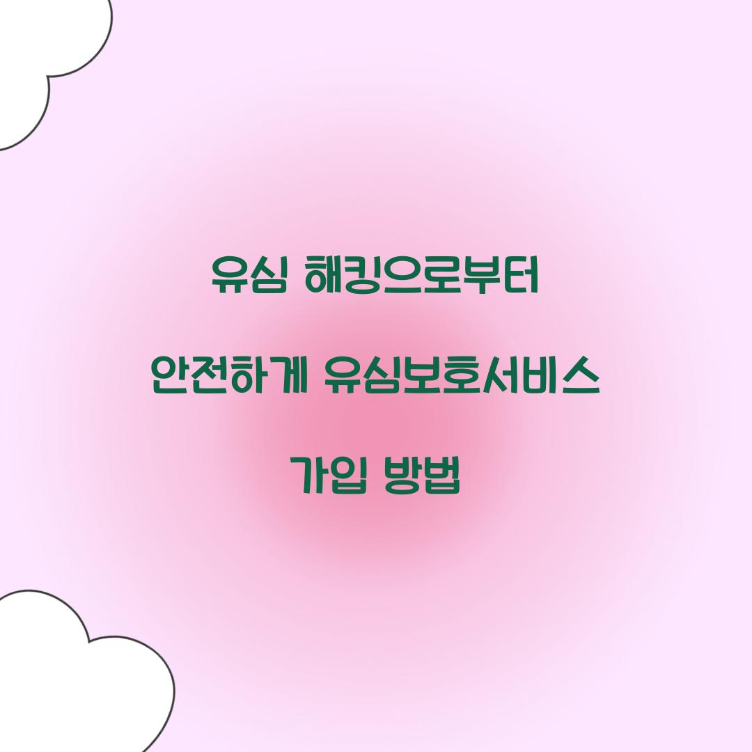 유심보호서비스 가입