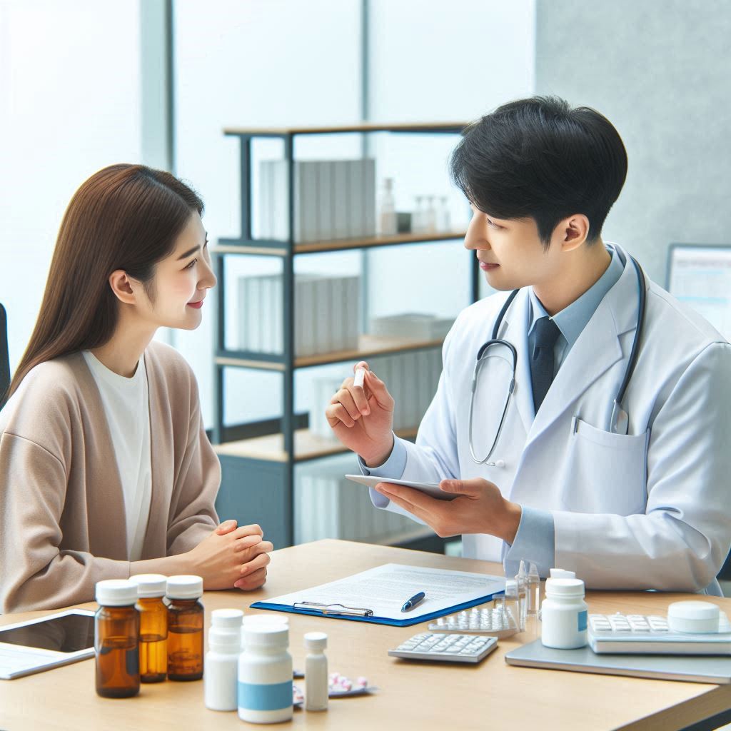 환자와 상담하는 의사