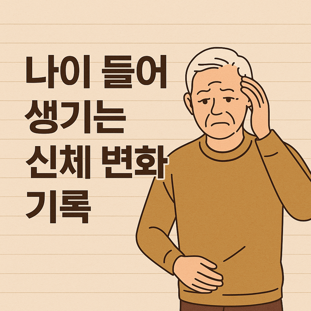 나이 들어 생기는 신체 변화 기록