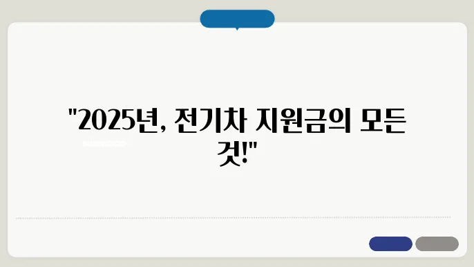 2025 전기차보조금 총정리 : 국가별 지역별 지원금액