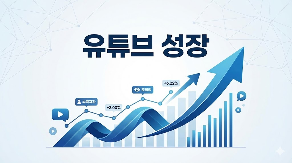 채널 성장을 상징하는 전략적 그래프 이미지