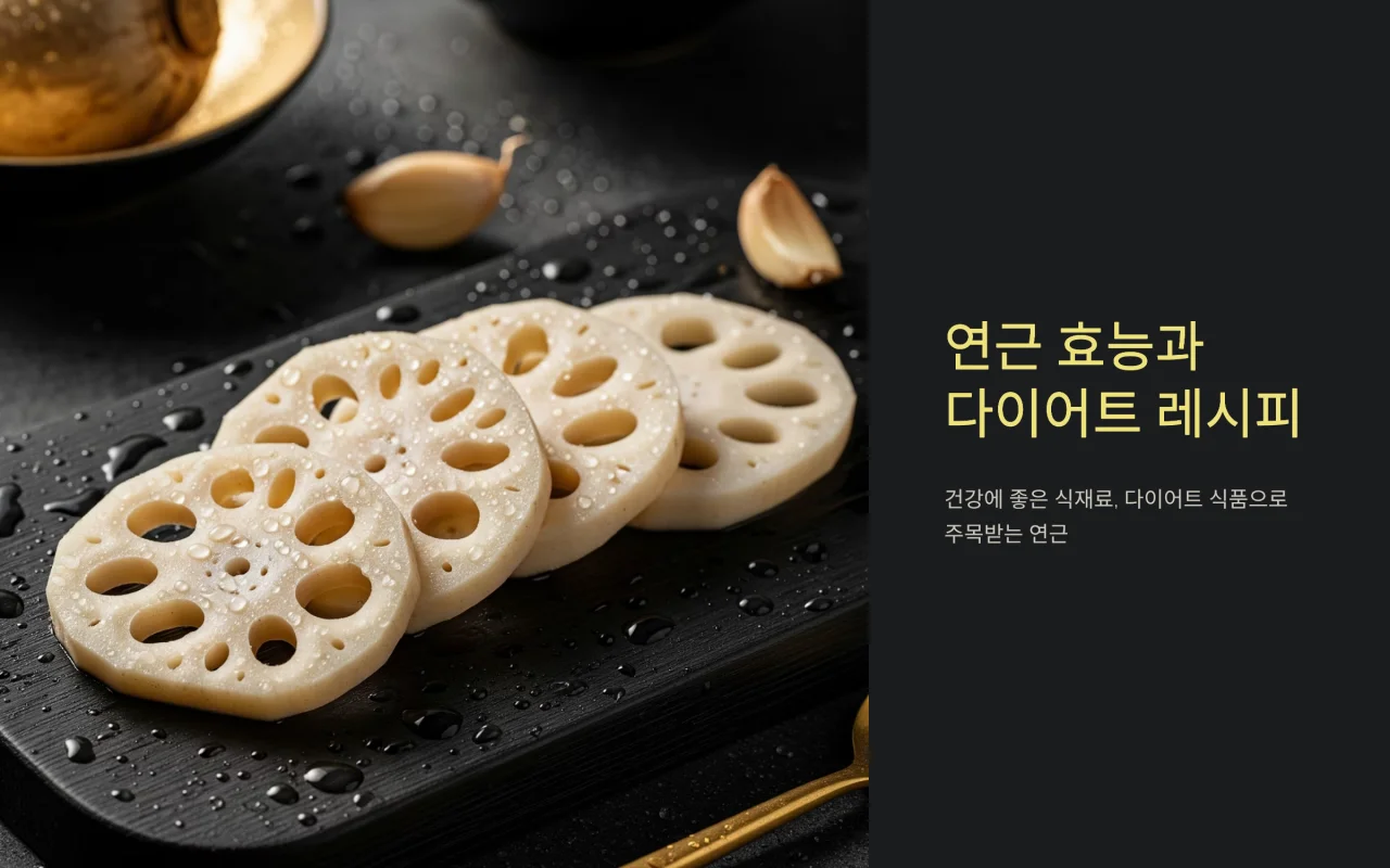 연근의 건강 효능부터 체중 감량에 도움