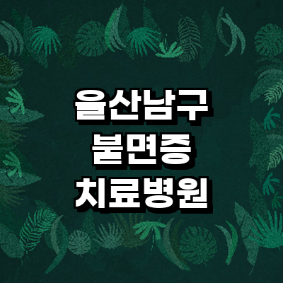 울산 남구 불면증