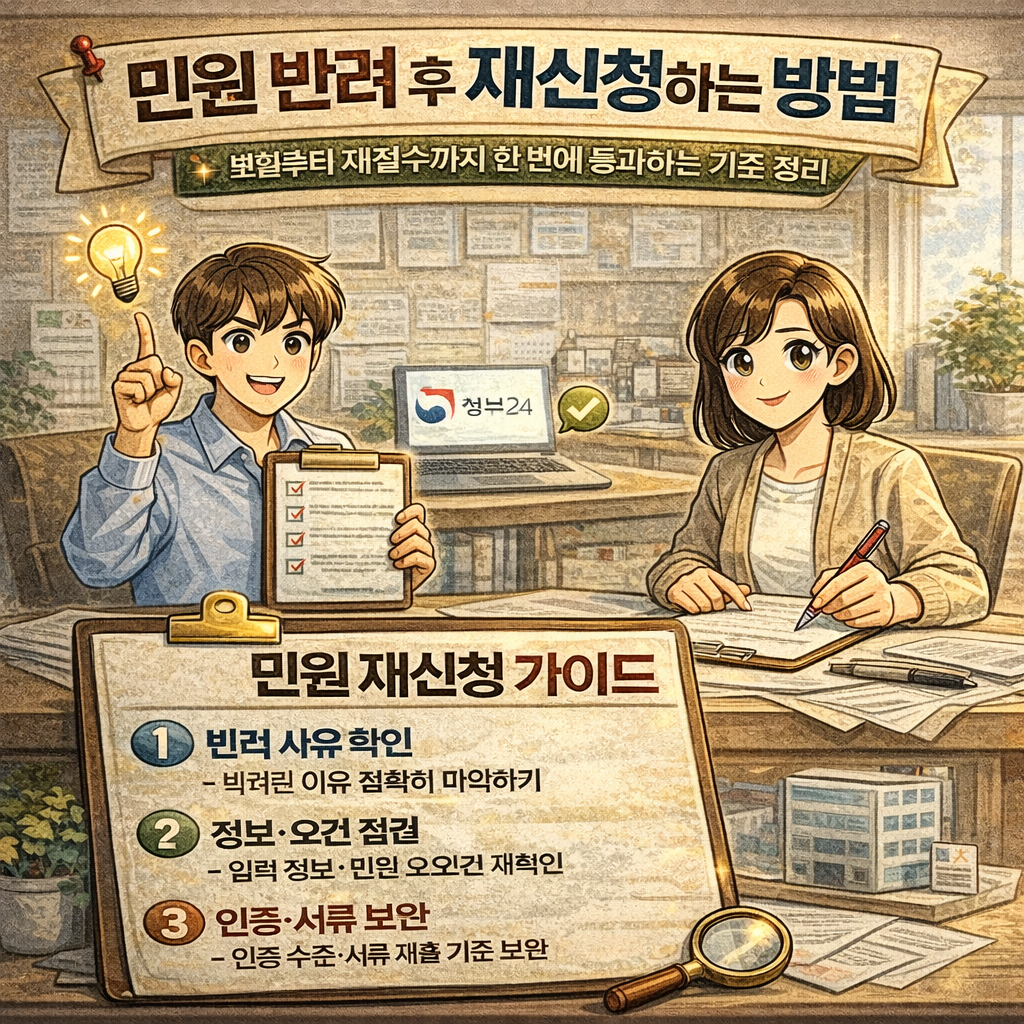 민원 반려 후 재신청하는 방법