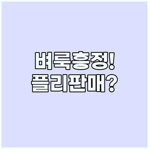 벼룩시장과 플리마켓 완벽 활용 매뉴얼..