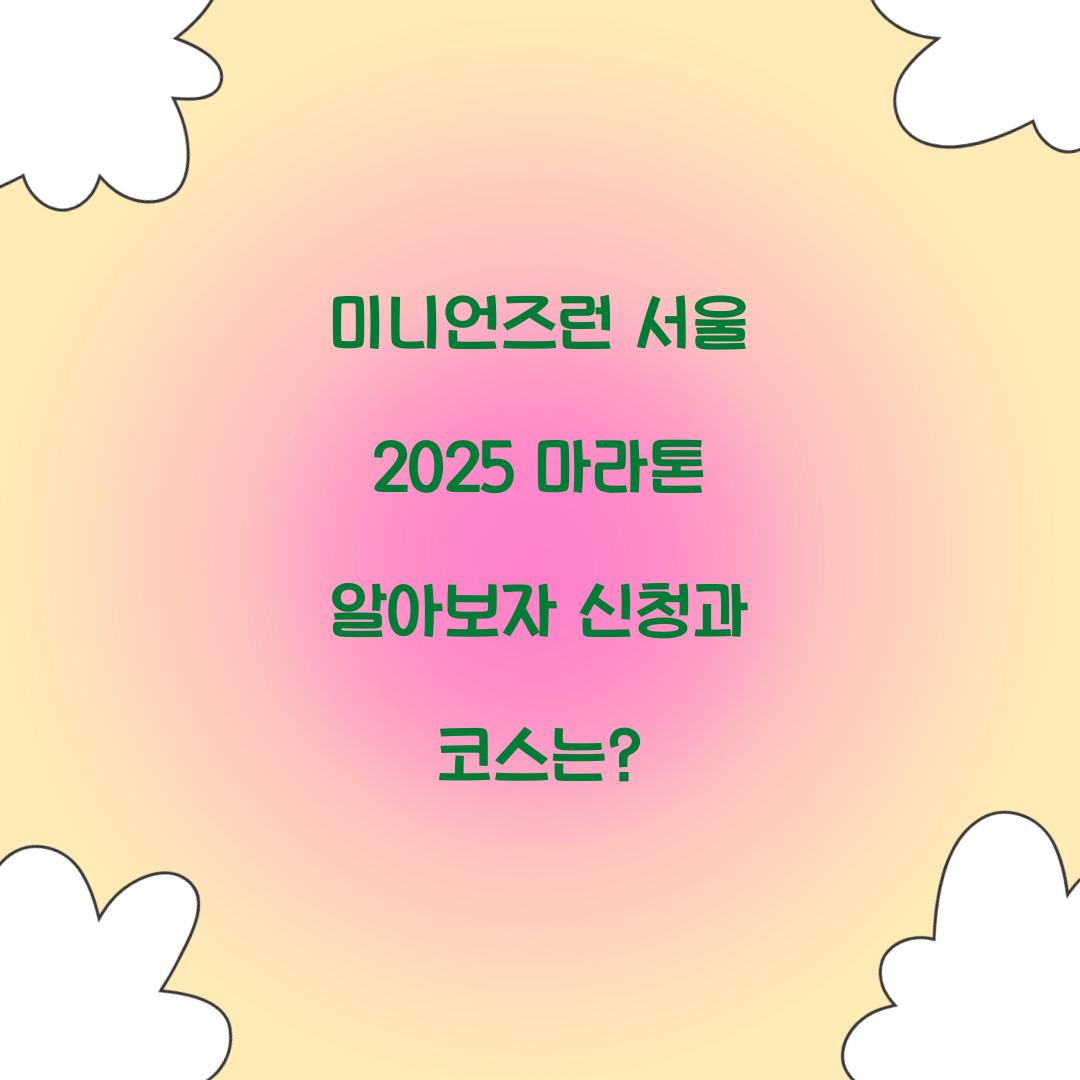 미니언즈런 서울 2025 마라톤