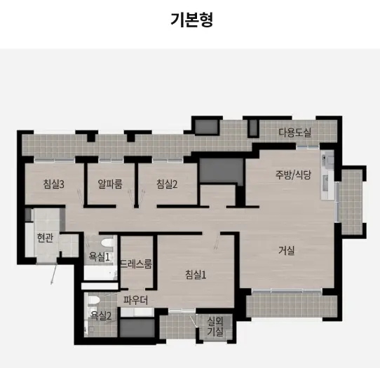 104㎡B-평면도-기본형-사진