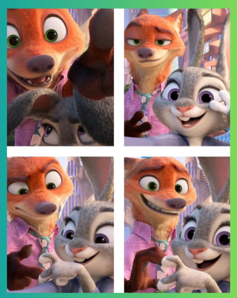 주토피아 인생네컷 사진 포즈