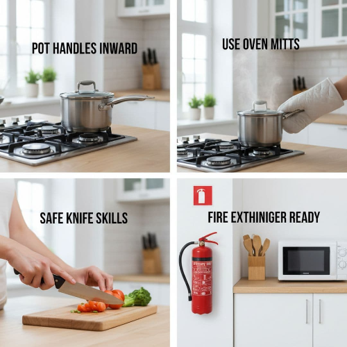 주방 안전 관리, 화재&middot;화상&middot;부상 예방하는 안전 수칙