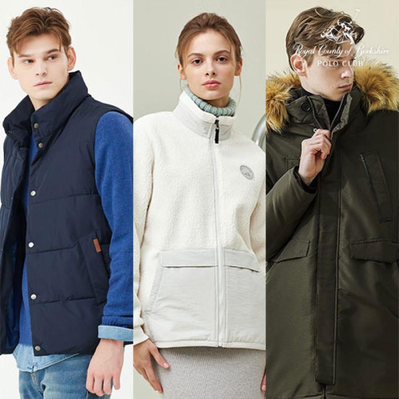 RCB폴로클럽 남성 여성 캐주얼 패딩 베스트 플리스 덕다운 자켓 아우터 모음