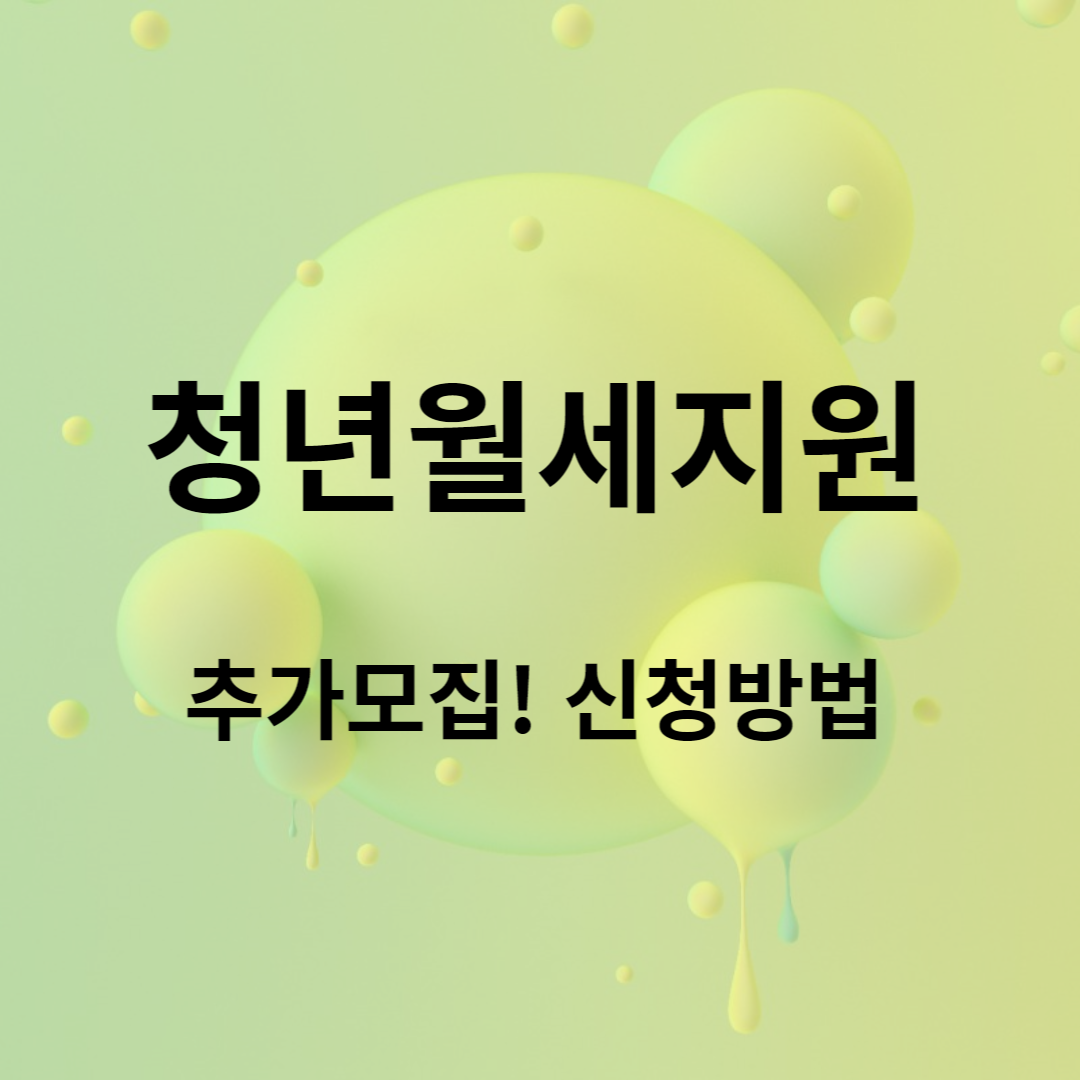 청년월세지원