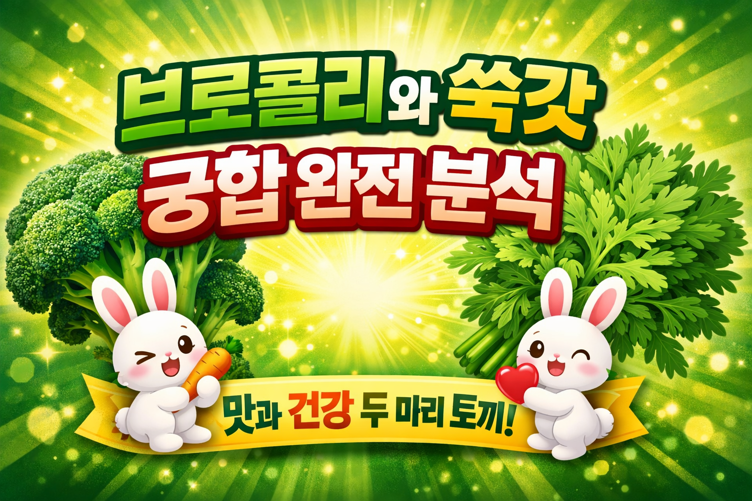 브로콜리와 쑥갓