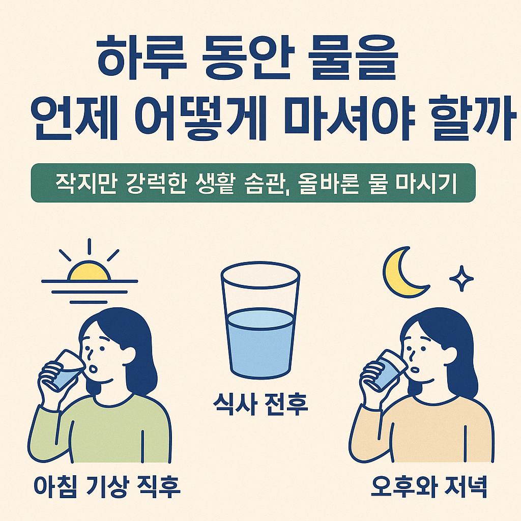 하루 동안 물을 언제 어떻게 마셔야 할까