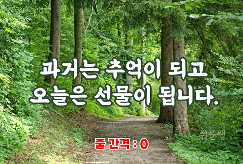 줄간격 설정 예시 2