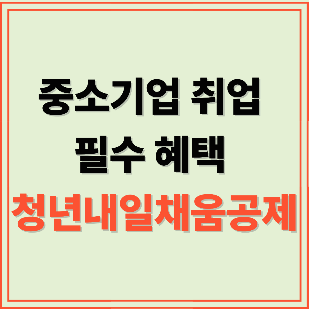 청년내일채움공제 완전정복 : 자격&middot;신청 방법 총정리