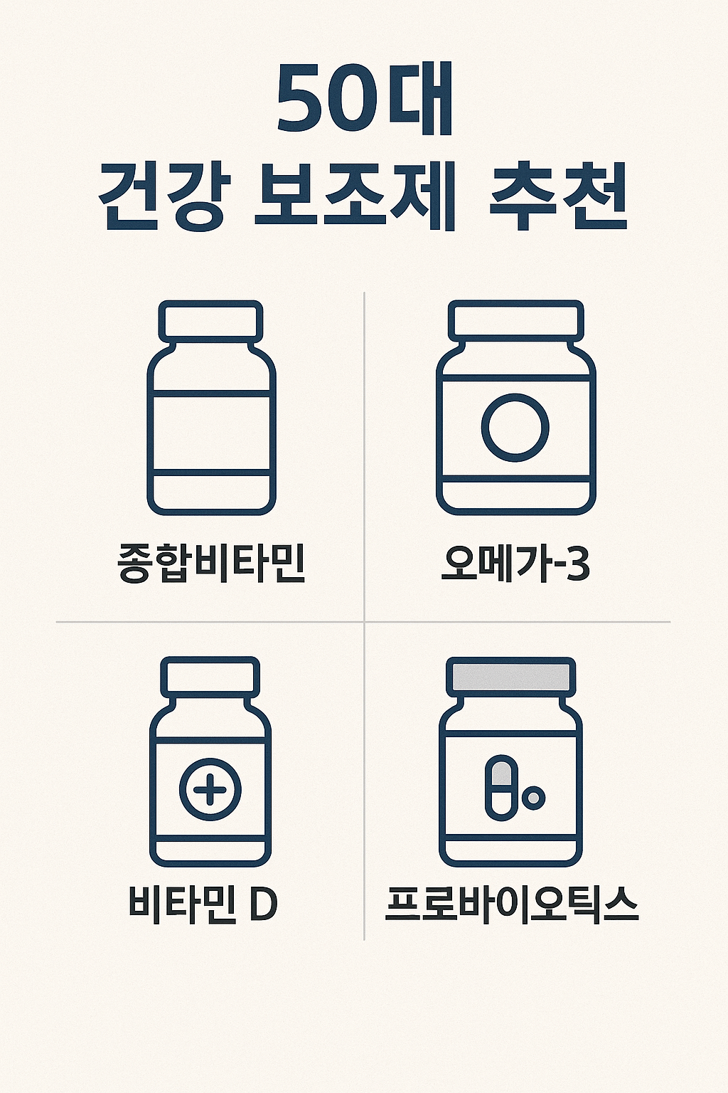 50대가 되면 몸이 달라진다? 지금 꼭 챙겨야 할 건강 보조제
