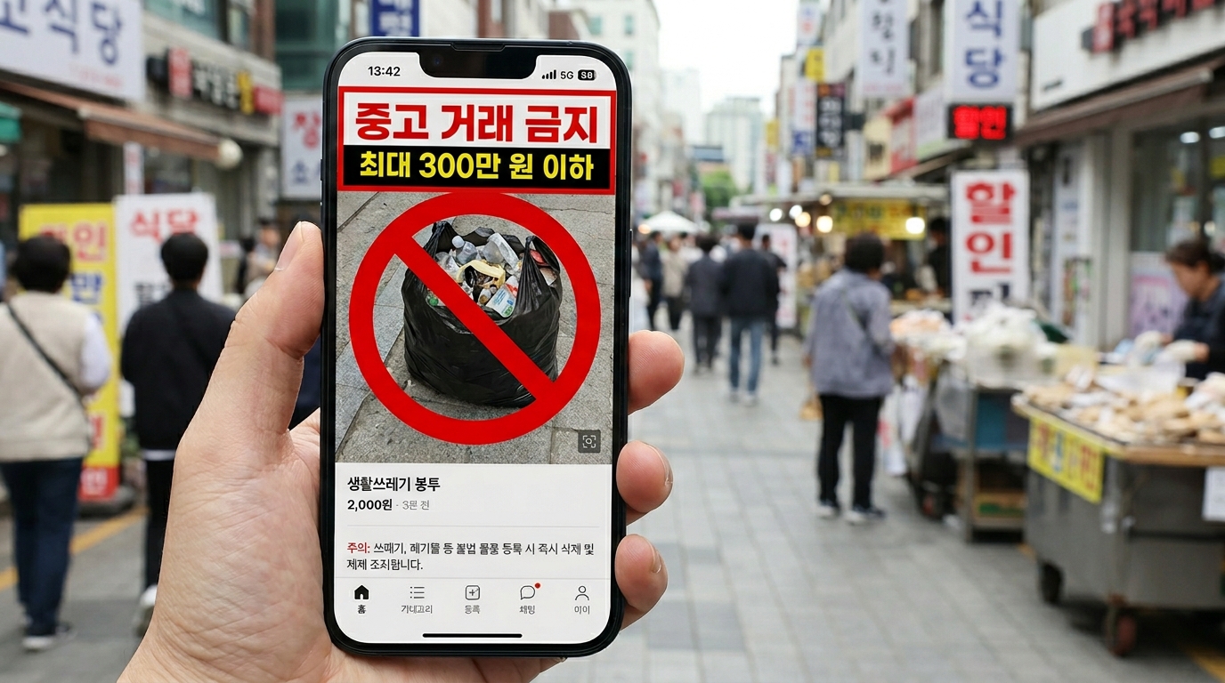 종량제 봉투 중고 거래 금지 및 과태료 안내