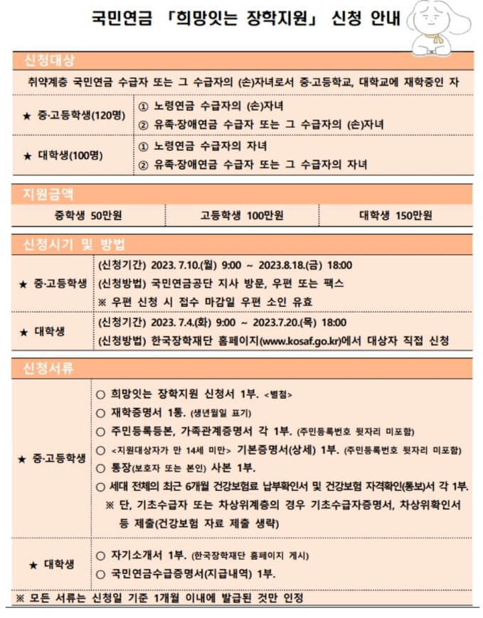 국민연금장학금