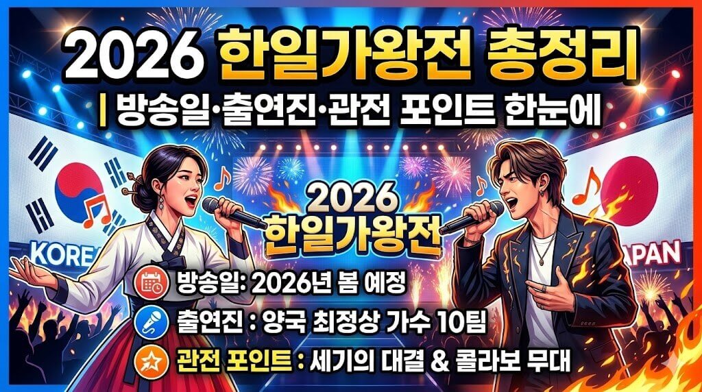 2026 한일가왕전 완전정복 가이드