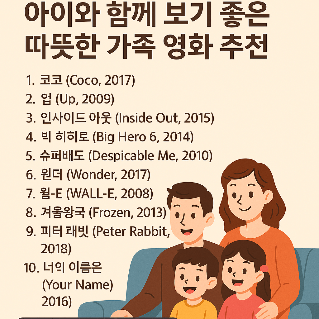 아이와 함께 보기 좋은 따뜻한 가족 영화 추천