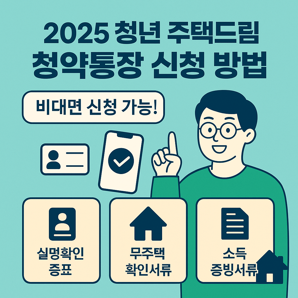 2025 청년 주택드림 청약통장 신청 방법|비대면으로 빠르게 만드는 법