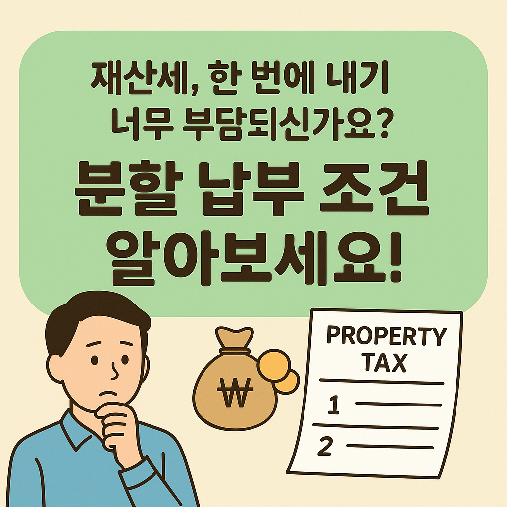 그림 재산세 분할 납부 조건