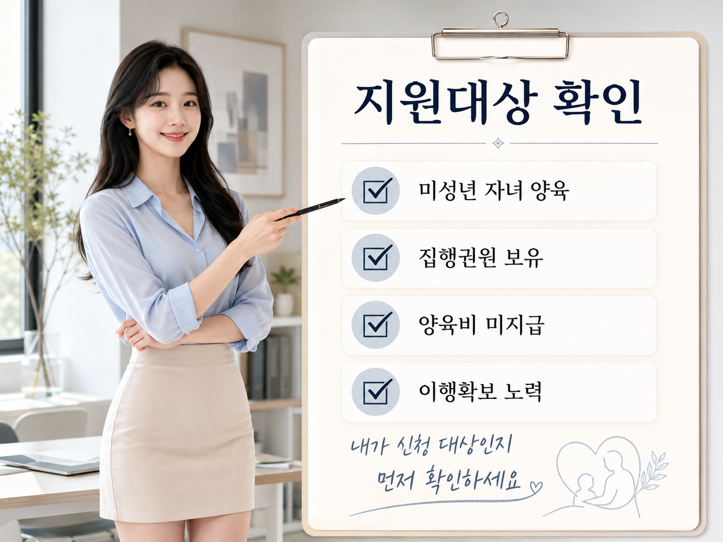 양육비 선지급제 지원대상 미성년 자녀 집행권원 미지급 이행확보 노력
