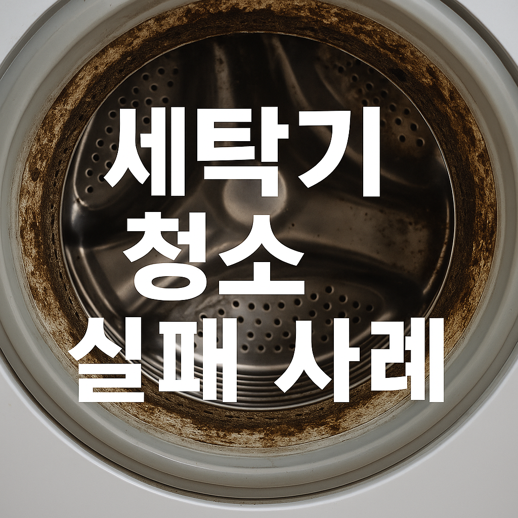 세탁기 청소 실패 사례 관련 이미지