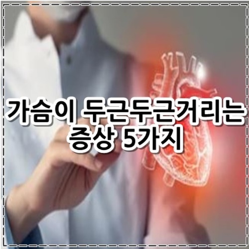 가슴이 두근두근거리는 증상 5가지
