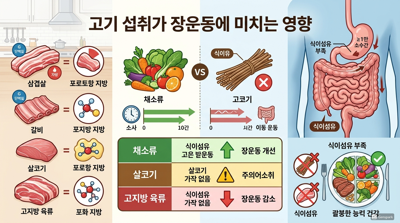 고기 섭취가 장운동에 미치는 영향