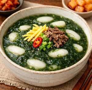매생이 떡국