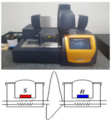 DSC 분석 장비 사진과 원리