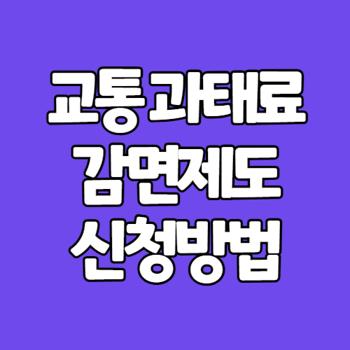 교통과태료 감면신청