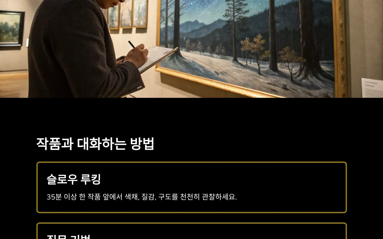 질문 기법으로 작품에 대화를 시도하기