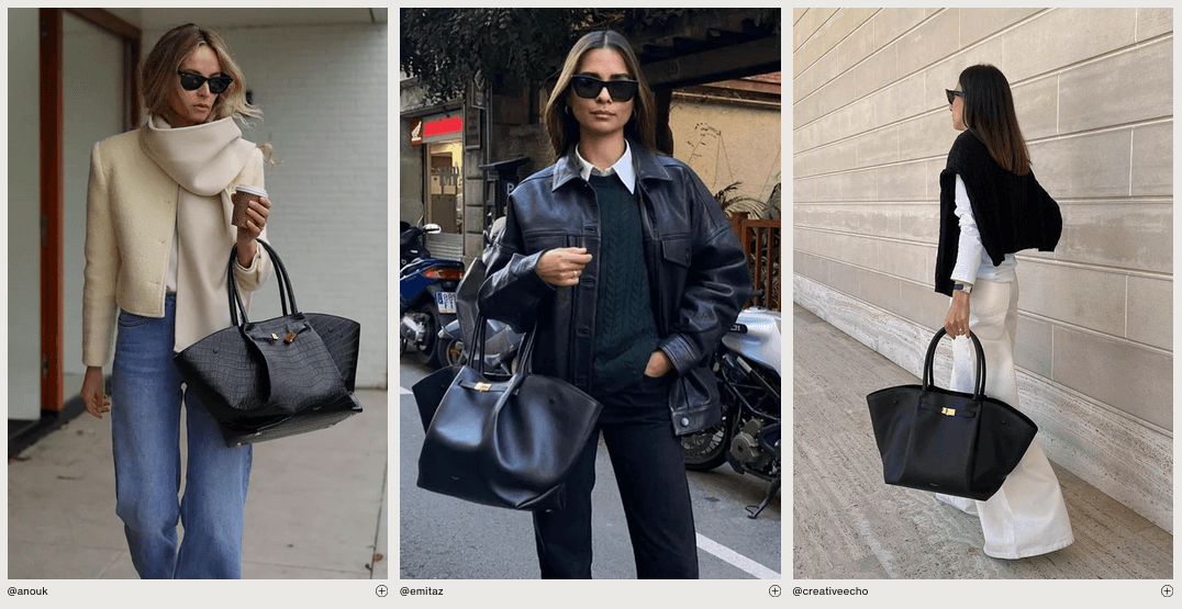 the row the newyork 가방을 들은 인플루언서들