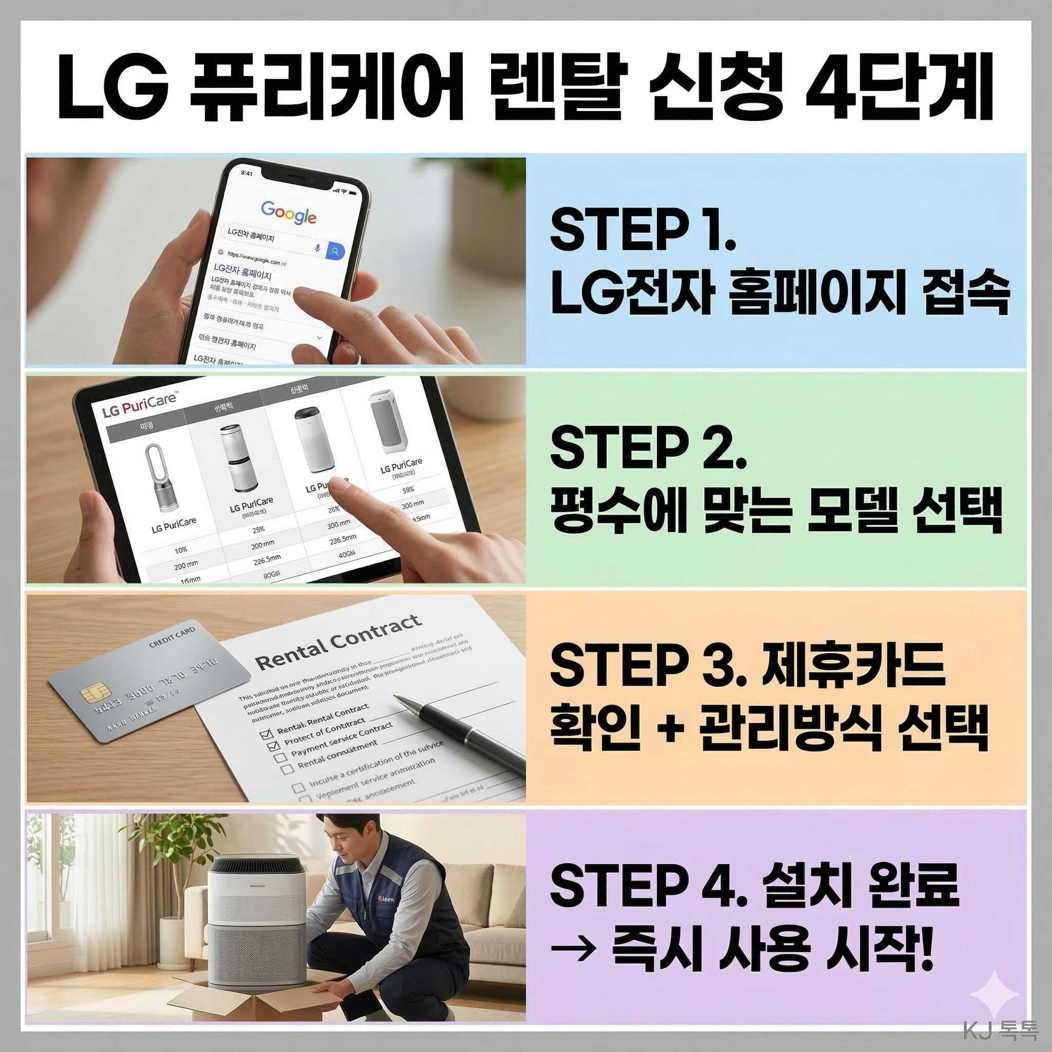 LG 퓨리케어 공기청정기 렌탈 완벽 정리 (모델별 가격·기능·신청방법)