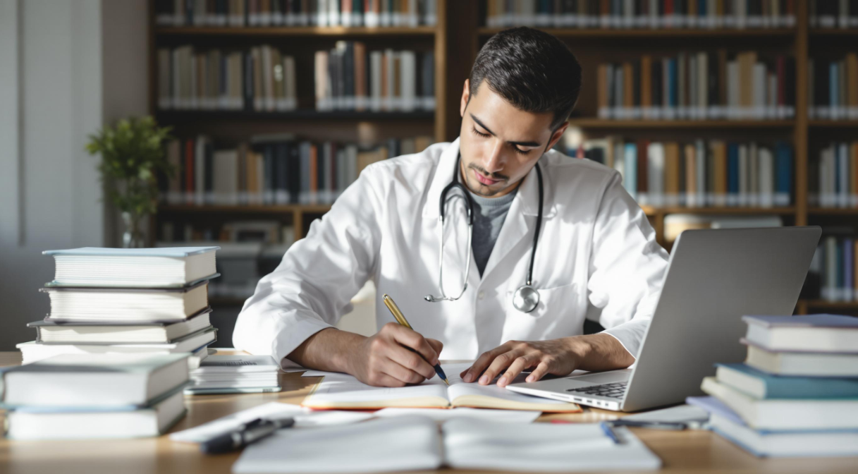 의대생이 공부하고 있는 모습