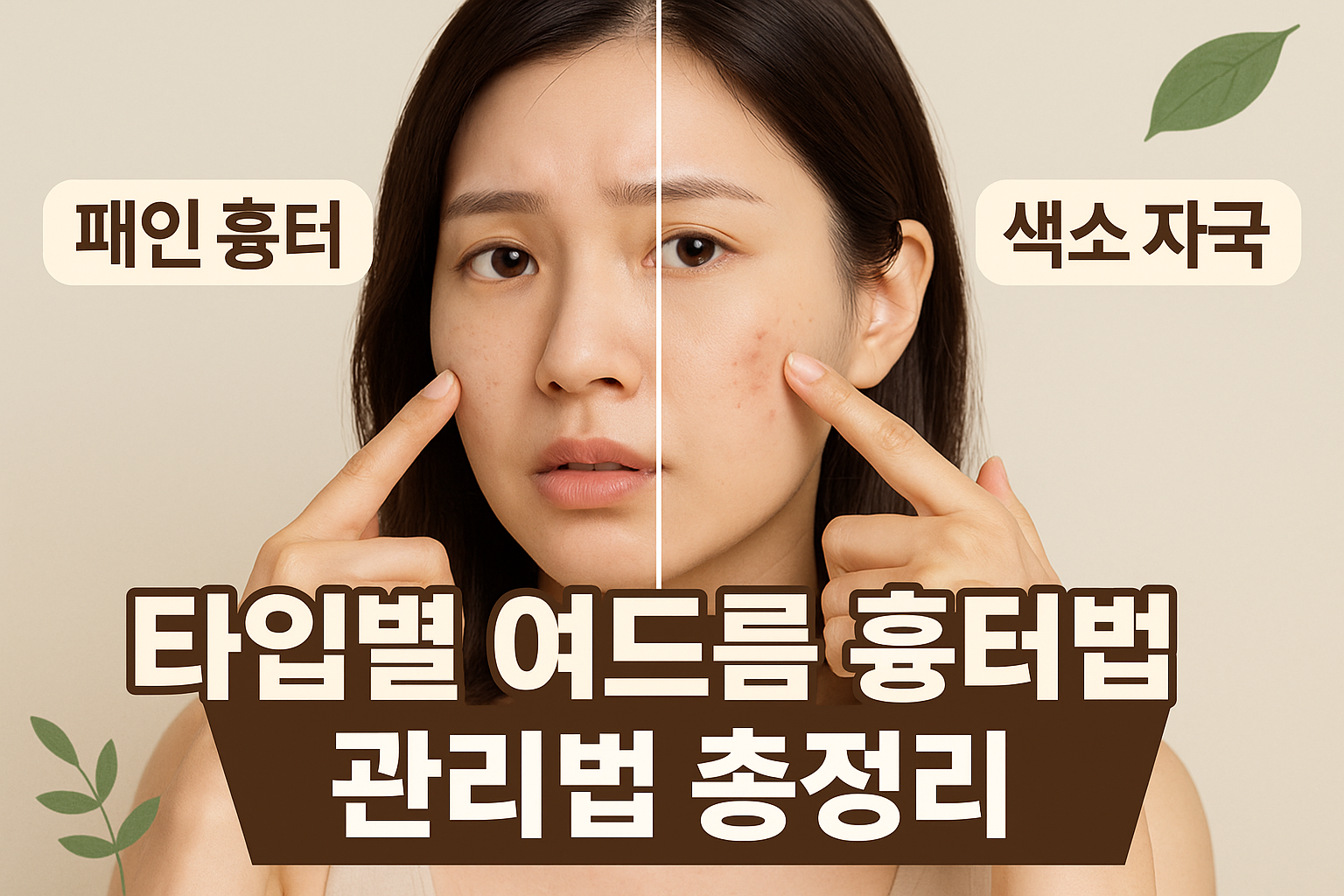 패인 흉터 vs 색소 자국