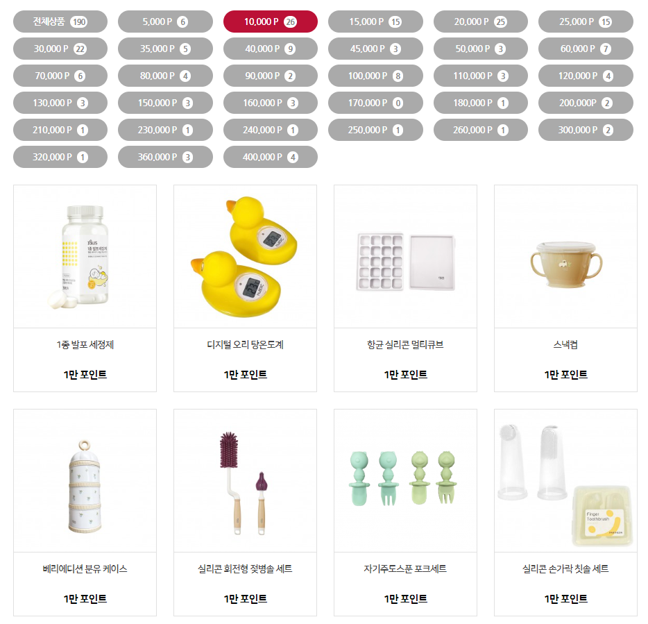 아이좋아 행복꾸러미 포인트별 분류2