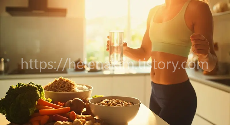 식탁 위에 브로콜리 당근 등 저혈당 식품으로 당뇨 관리하기.