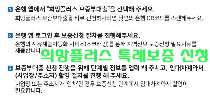 희망플러스 특례보증 신청