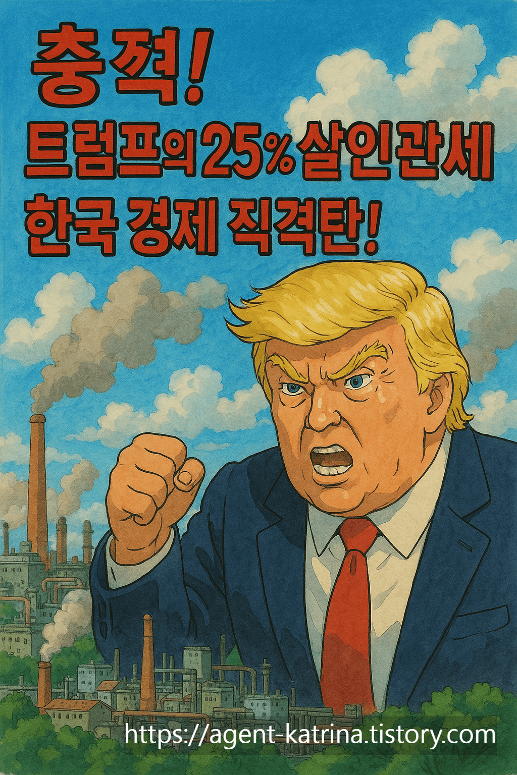 ChatGPT 지브리풍으로 그려본 트럼프 관세 폭탄