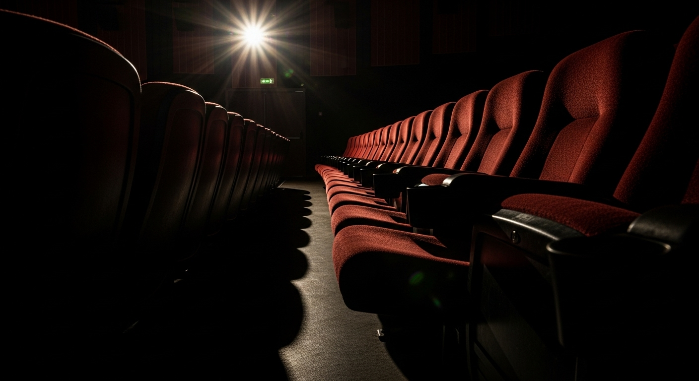 상영관 조명의 명암 대비