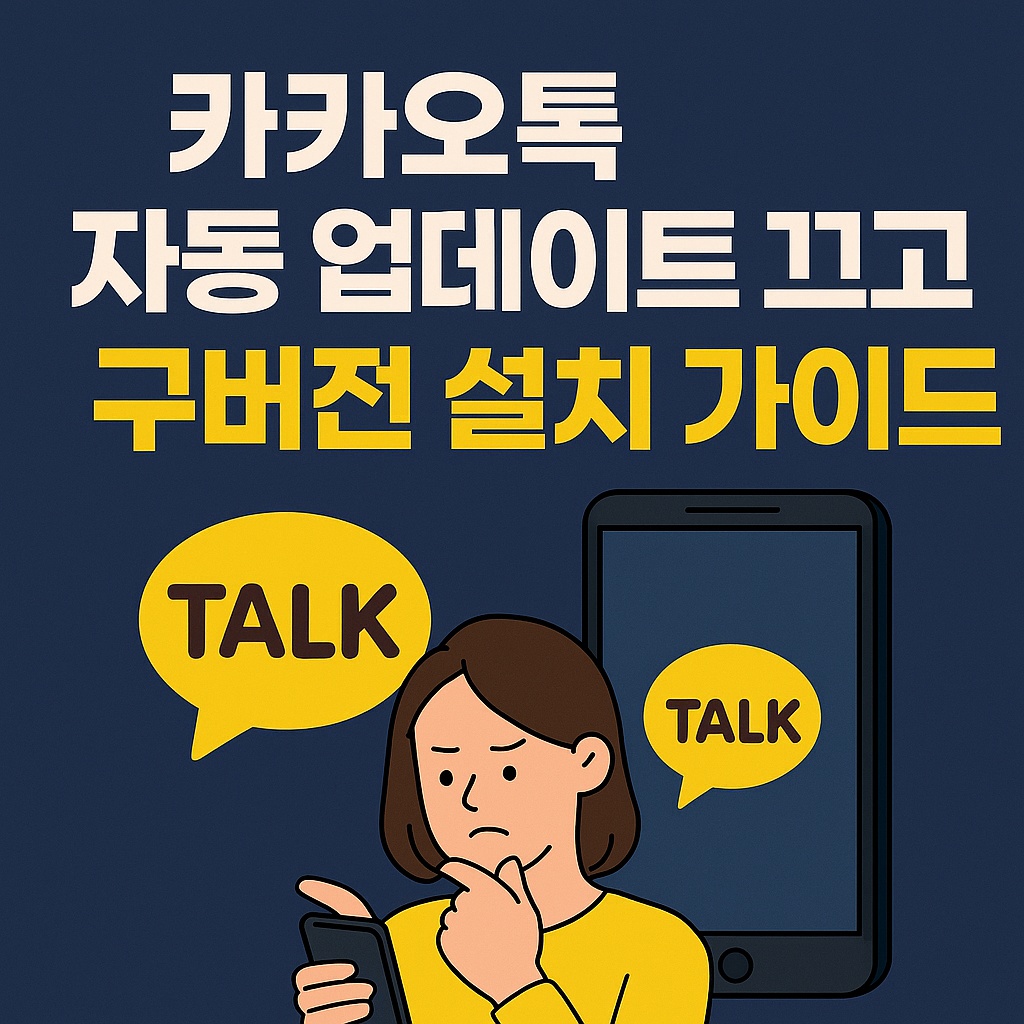 카카오톡 구버전 설치·자동업데이트 해제 총정리