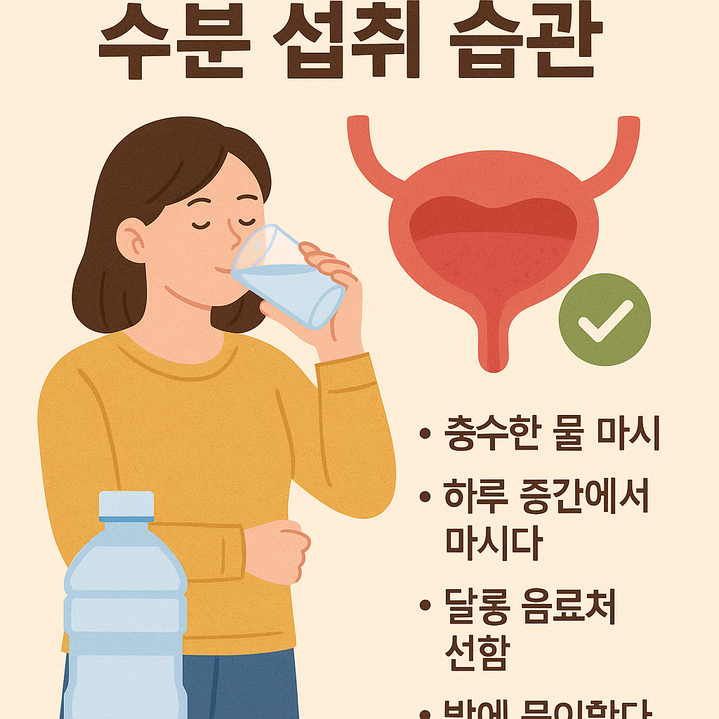 방광 건강 지키는 수분 섭취 습관
