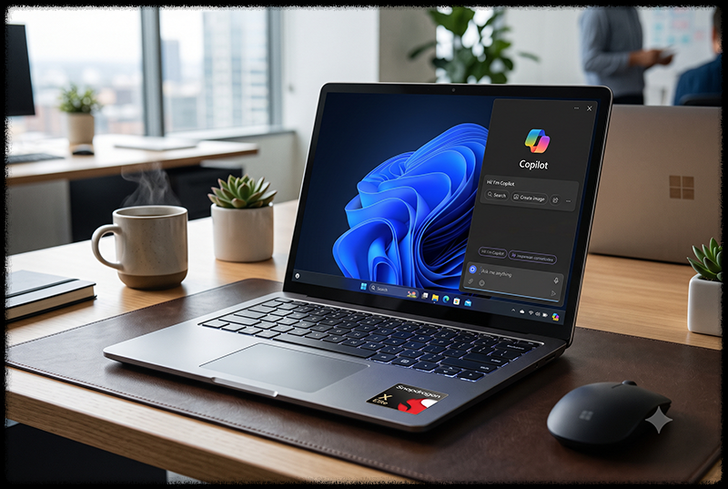 Copilot+ PC 지원 여부를 확인하는 노트북 화면