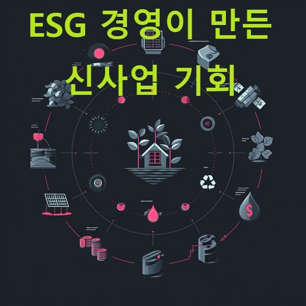 ESG 기반 신사업 모델을 설명하는 시각 이미지