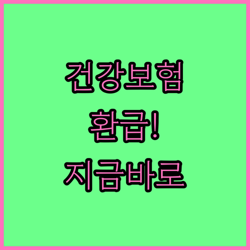 건강보험료 연말정산 사후 정산 절차 ..